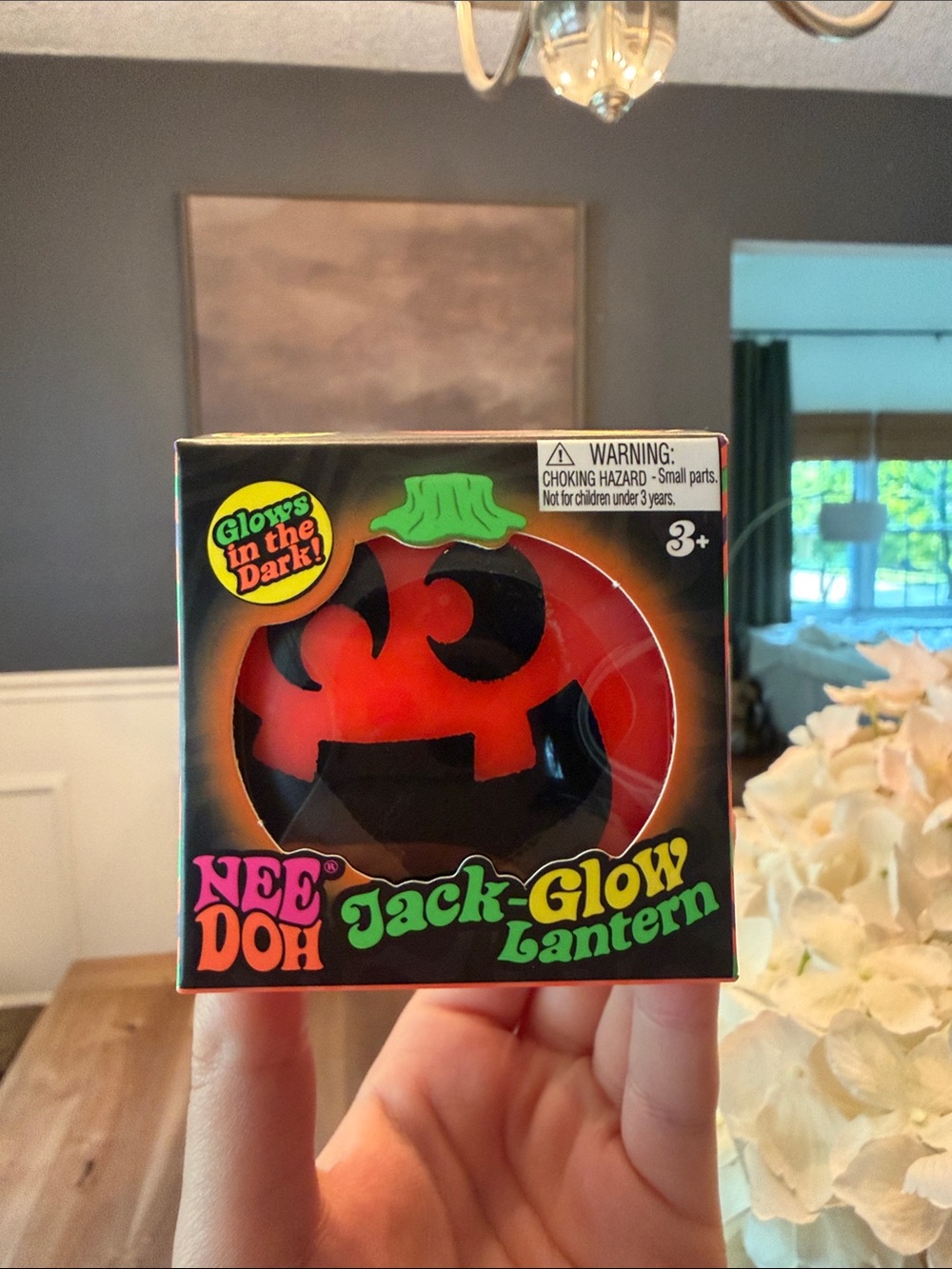 Nee Doh Jack-Glow-Lantern - Orange Glow